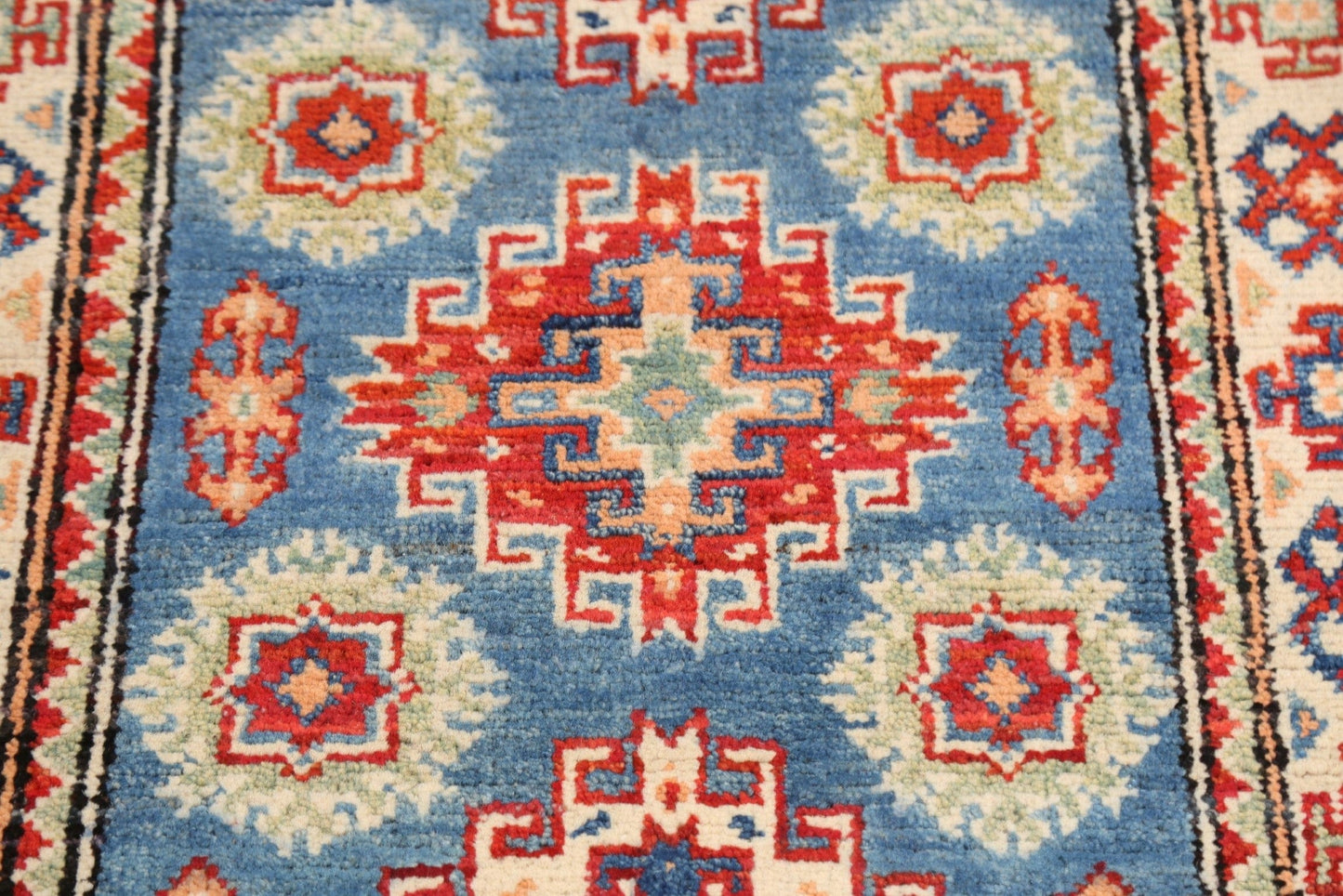 Geometric Kazak Oriental Area Rug 2x3