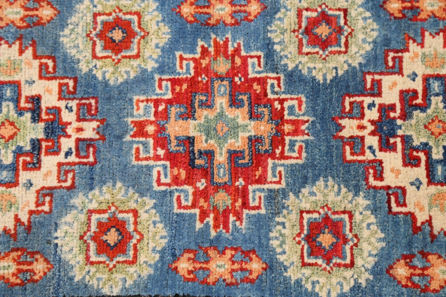 Geometric Kazak Oriental Area Rug 2x3