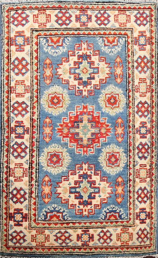 Geometric Kazak Oriental Area Rug 2x3