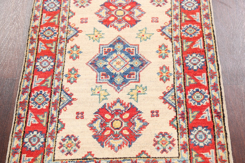 Geometric Kazak Oriental Area Rug 2x3