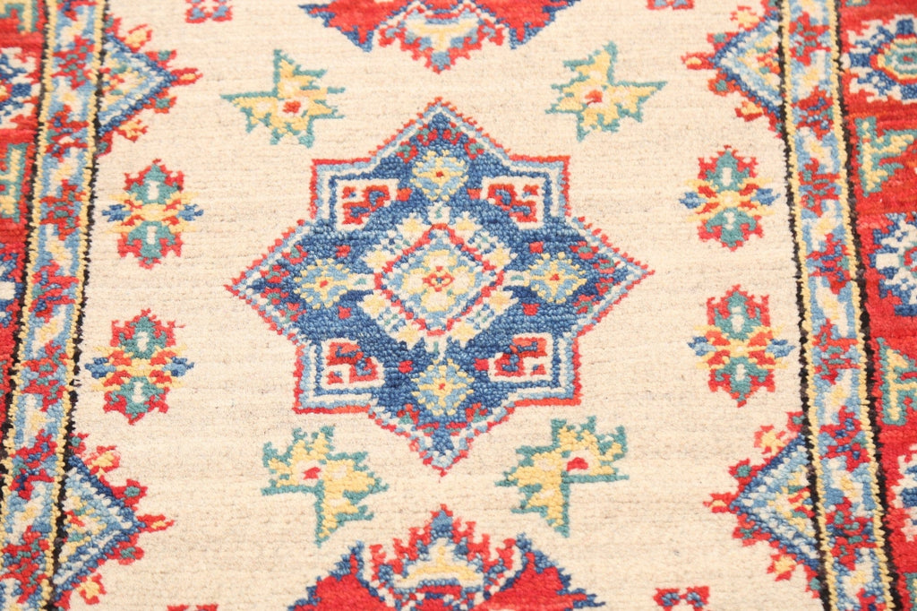 Geometric Kazak Oriental Area Rug 2x3