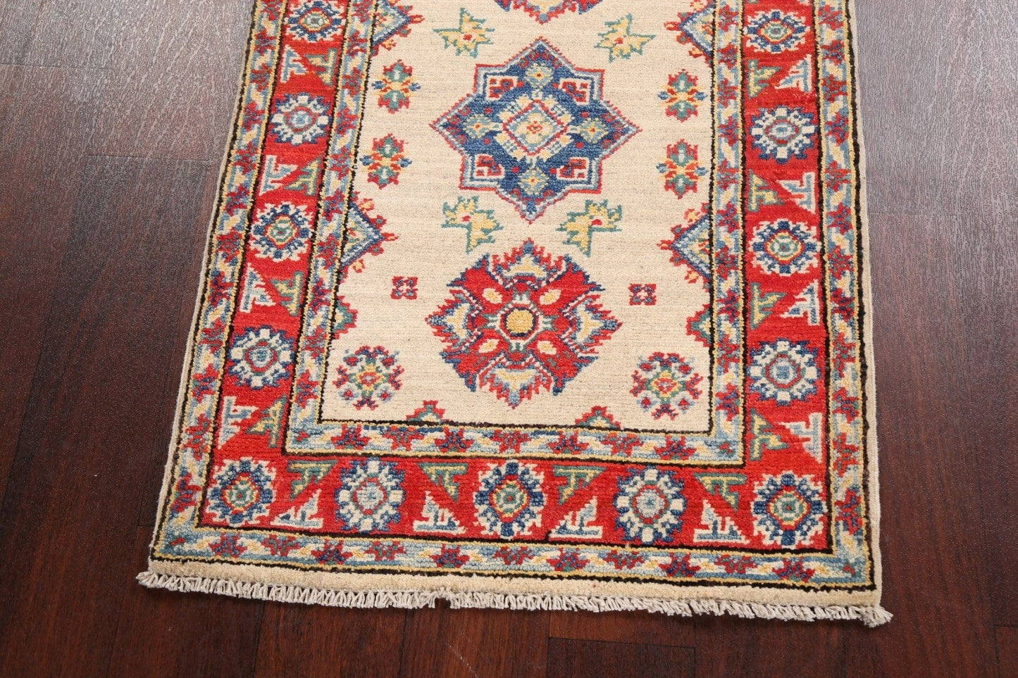 Geometric Kazak Oriental Area Rug 2x3