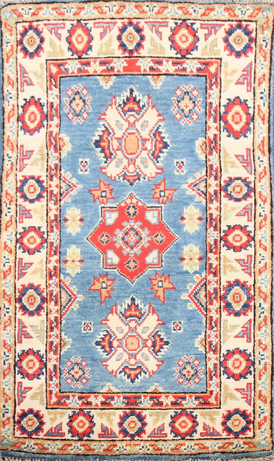 Geometric Kazak Oriental Area Rug 2x3