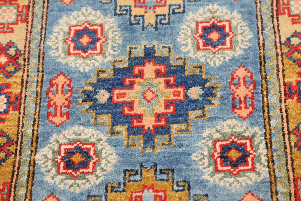 Geometric Kazak Oriental Area Rug 2x3