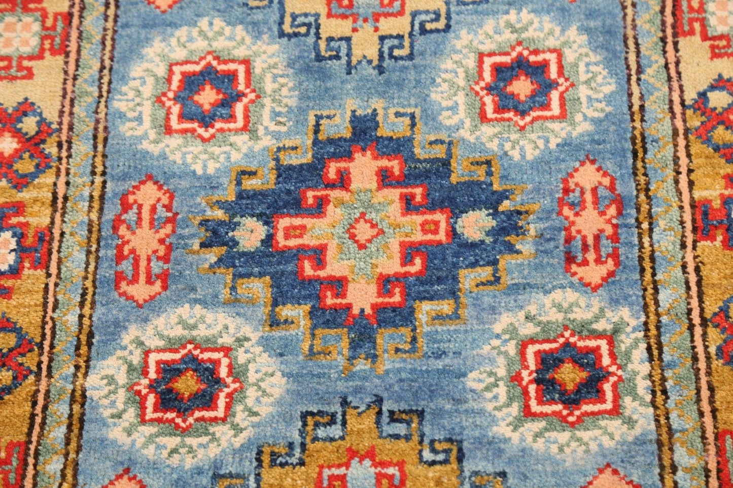 Geometric Kazak Oriental Area Rug 2x3