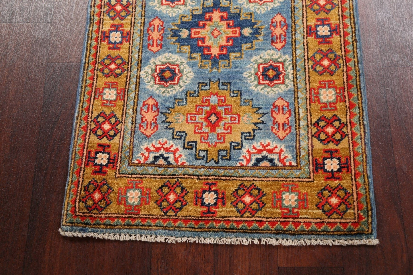 Geometric Kazak Oriental Area Rug 2x3