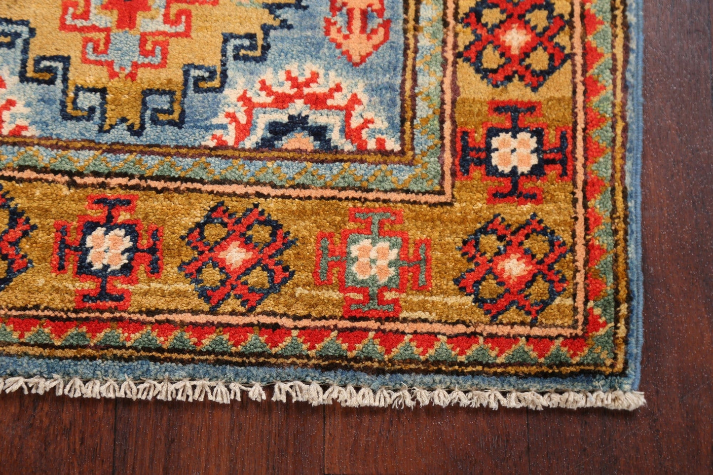 Geometric Kazak Oriental Area Rug 2x3