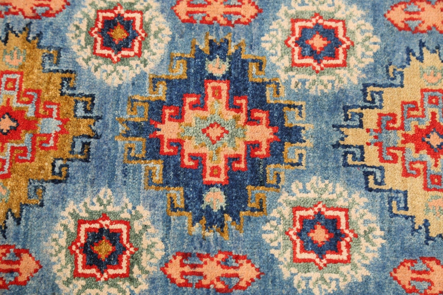 Geometric Kazak Oriental Area Rug 2x3