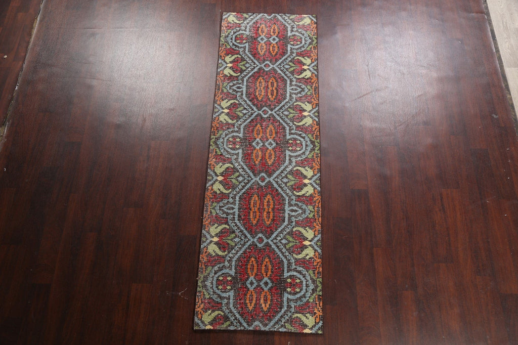 Geometric Abstract Oriental Runner Rug 3x8