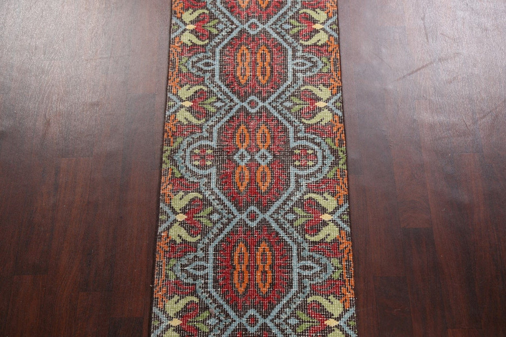 Geometric Abstract Oriental Runner Rug 3x8