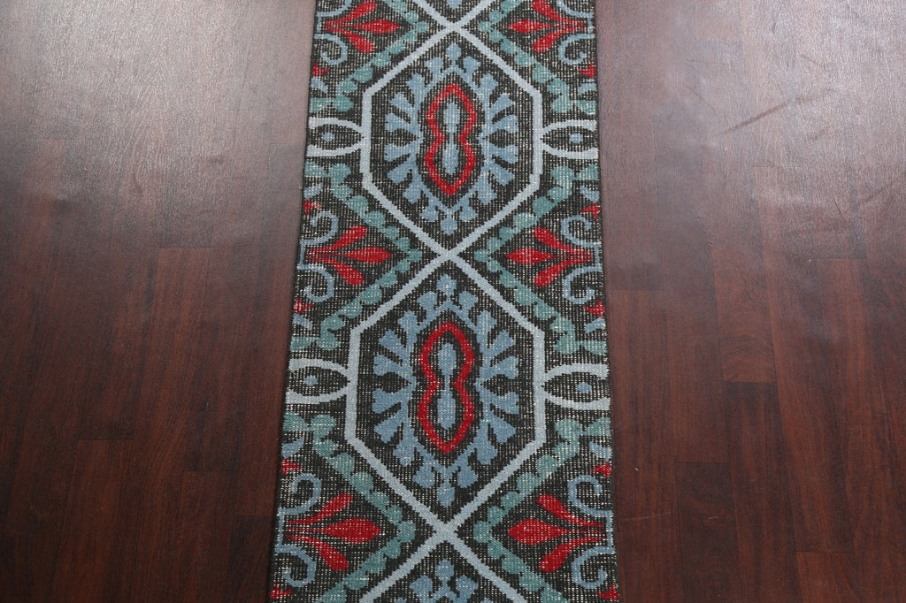 Geometric Abstract Oriental Runner Rug 3x8