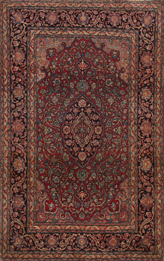 Pre-1900 Antique Vegetable Dye Kerman Lavar Persian Area Rug 3x5