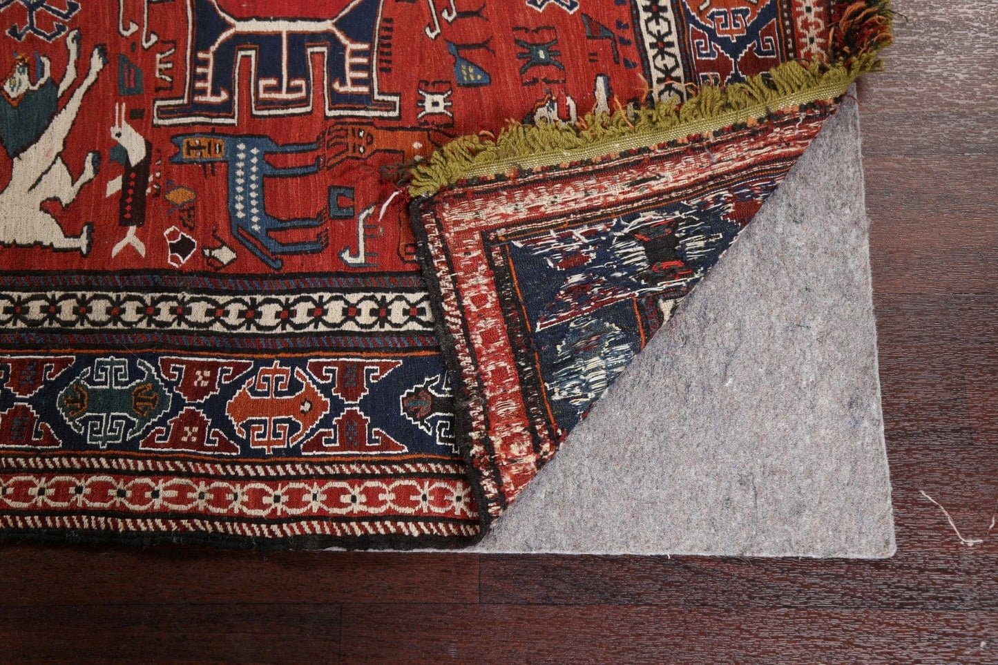 Vegetable Dye Kilim Qashqai Persian Area Rug 3x4