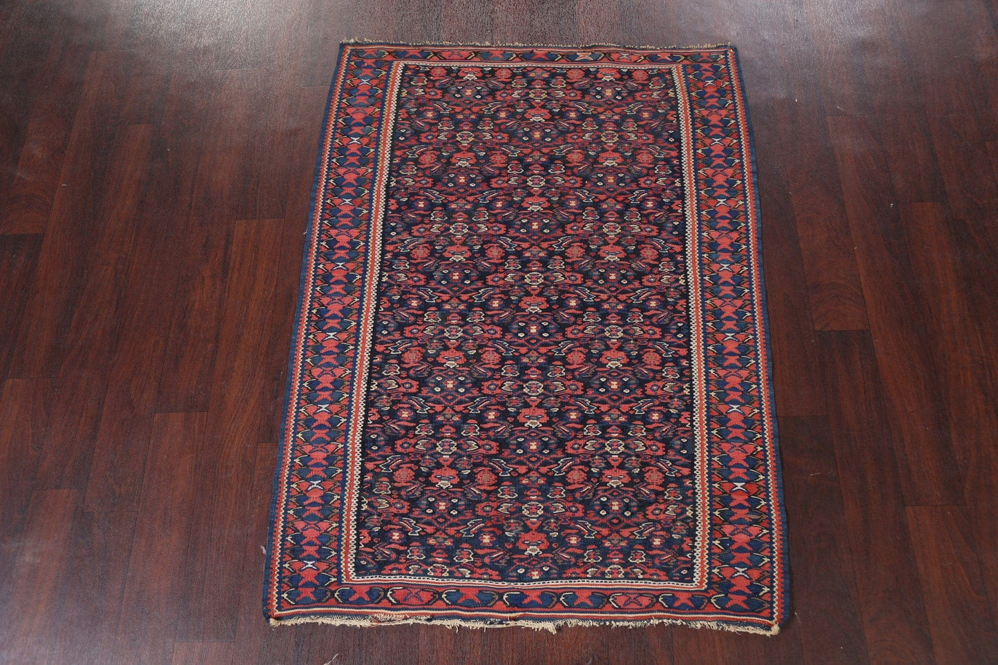 Vegetable Dye Senneh Persian Area Rug 4x5