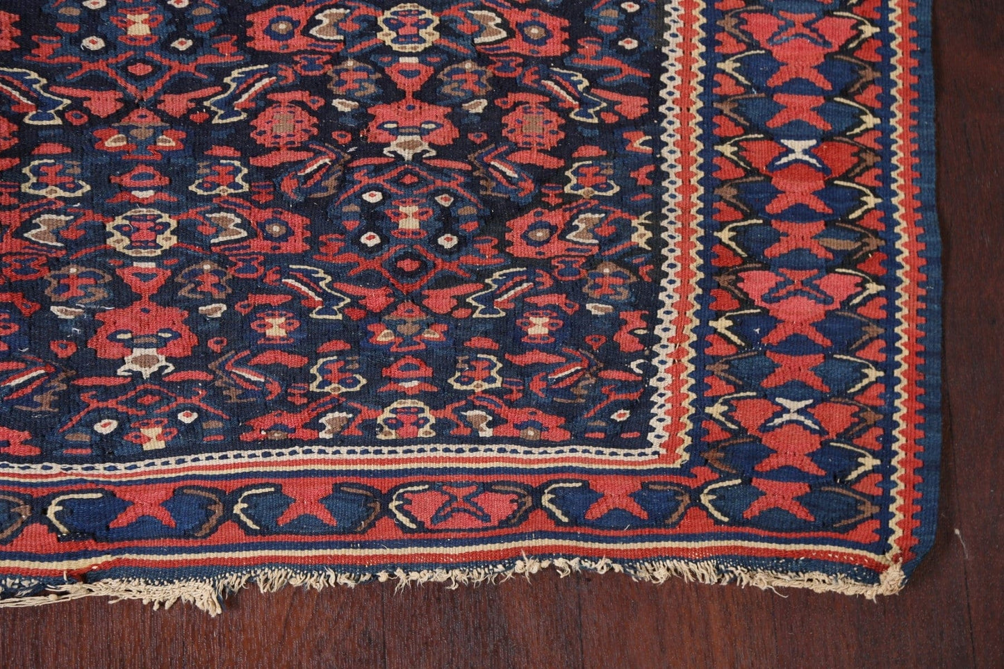 Vegetable Dye Senneh Persian Area Rug 4x5