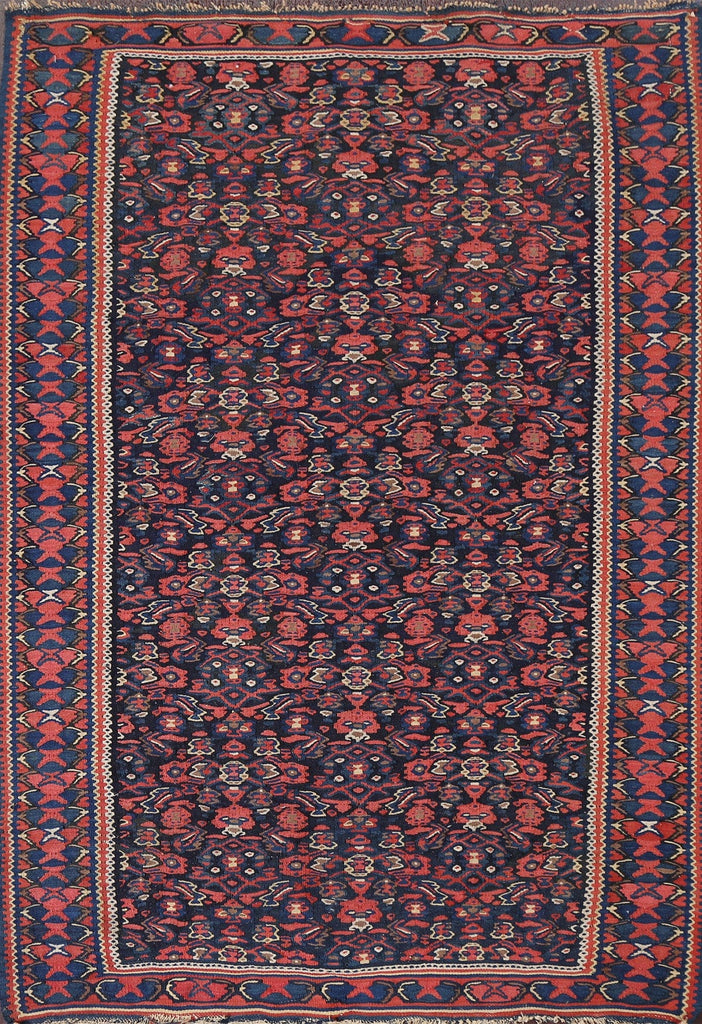 Vegetable Dye Senneh Persian Area Rug 4x5