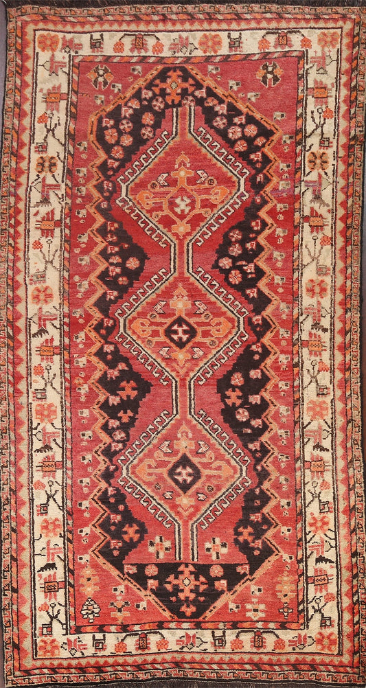 100% Vegetable Dye Tribal Shiraz Persian Area Rug 5x9