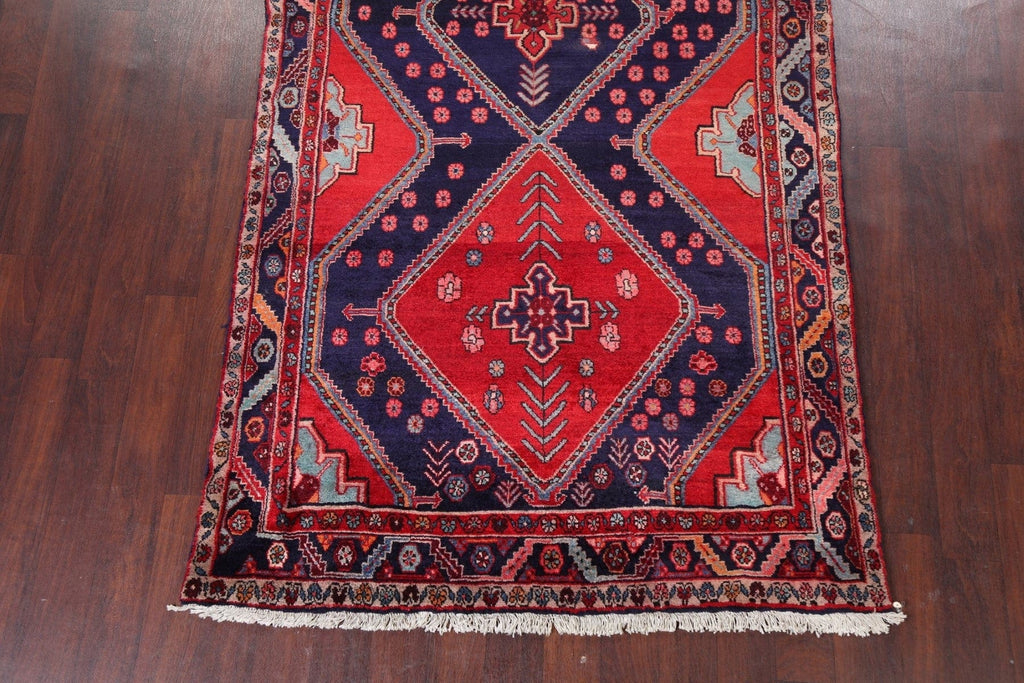 Geometric Hamedan Persian Area Rug 5x11