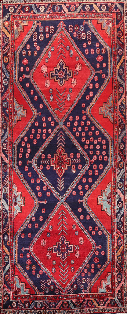 Geometric Hamedan Persian Area Rug 5x11