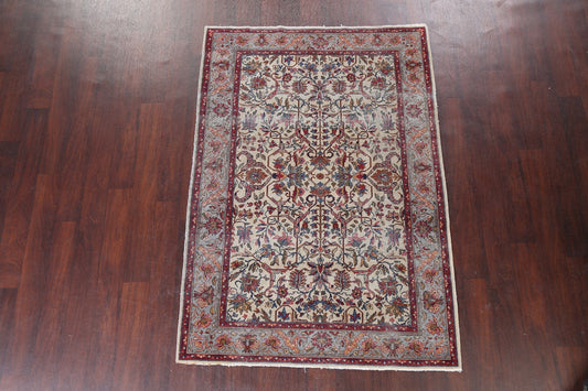 Antique Floral Tabriz Persian Area Rug 4x6