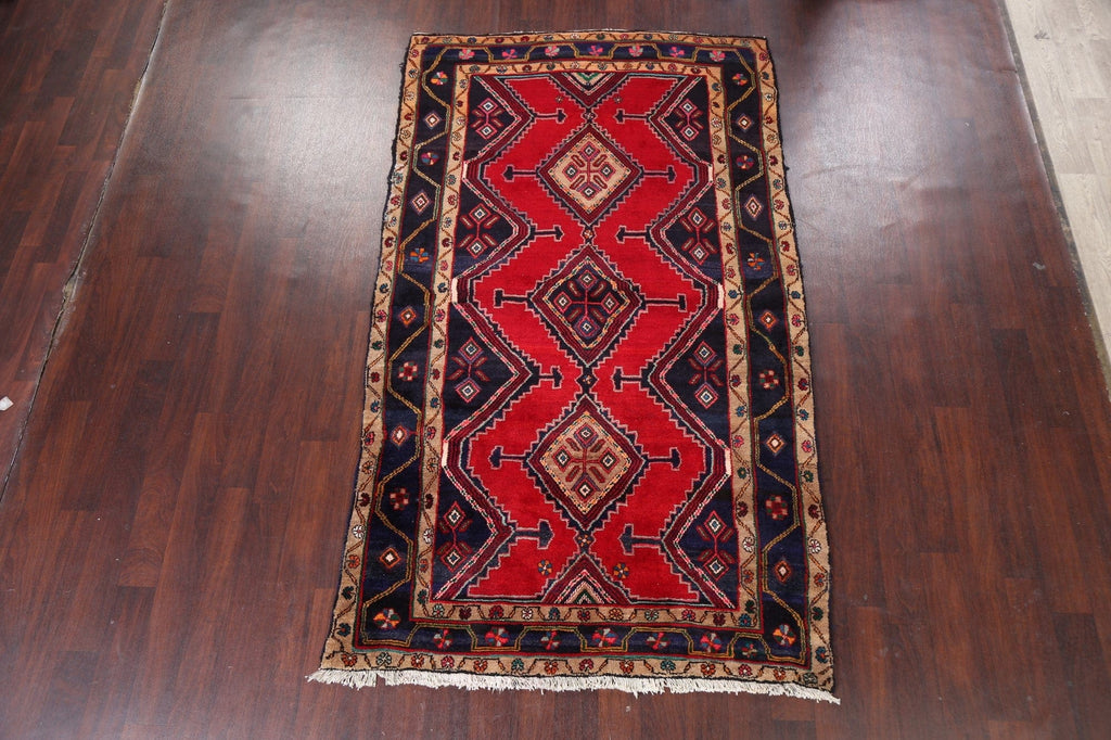 Geometric Hamedan Persian Area Rug 5x9