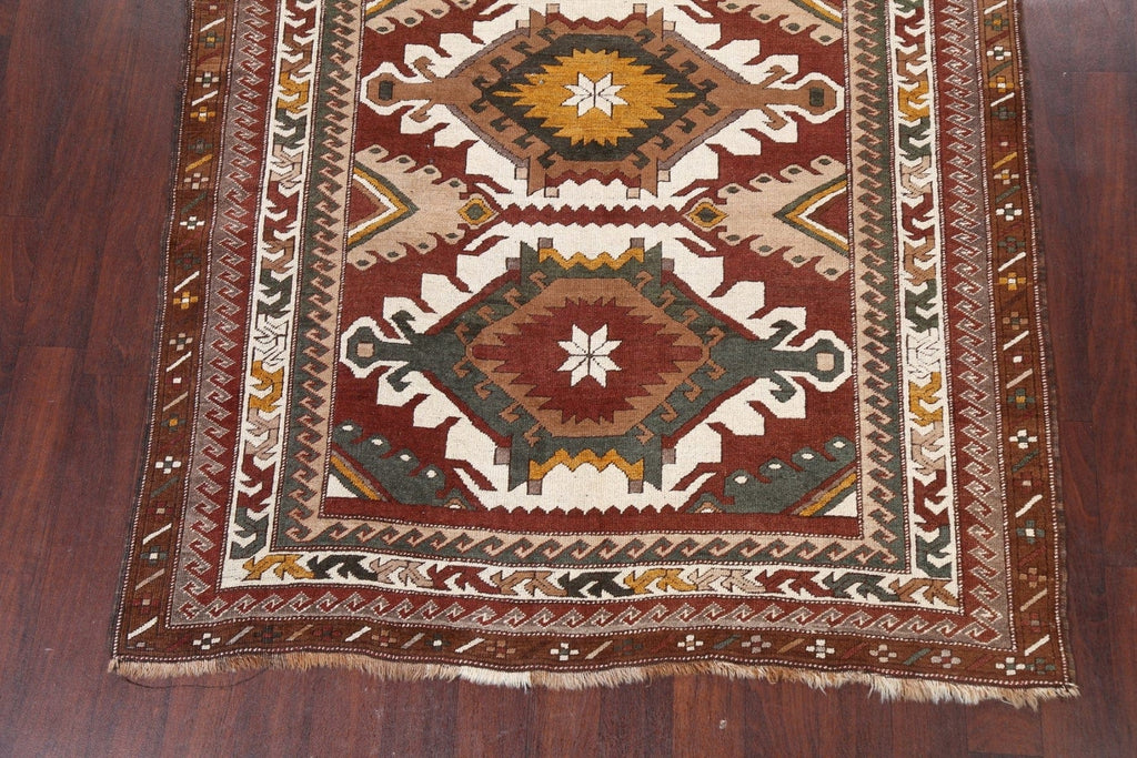 Natural Dye Geometric Anatolian Oriental Area Rug 6x7