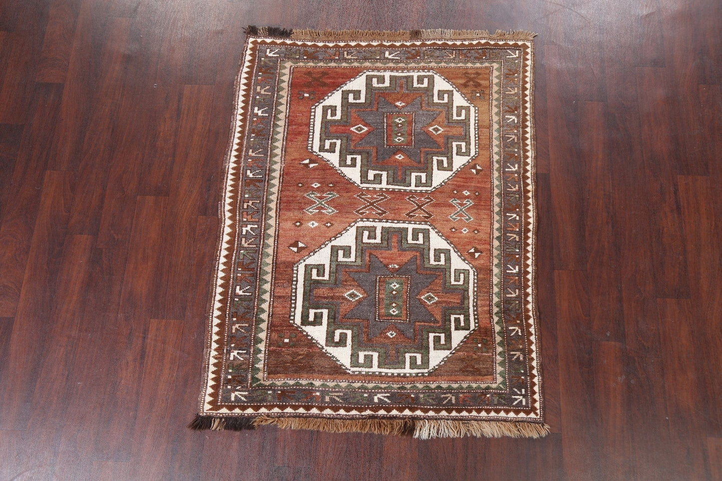 Natural Dye Tribal Anatolian Oriental Area Rug 4x5