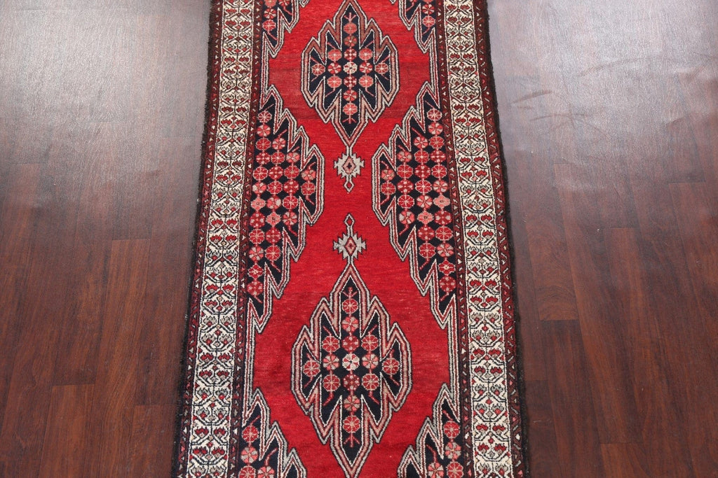 Geometric Bakhtiari Persian Runner Rug 4x10