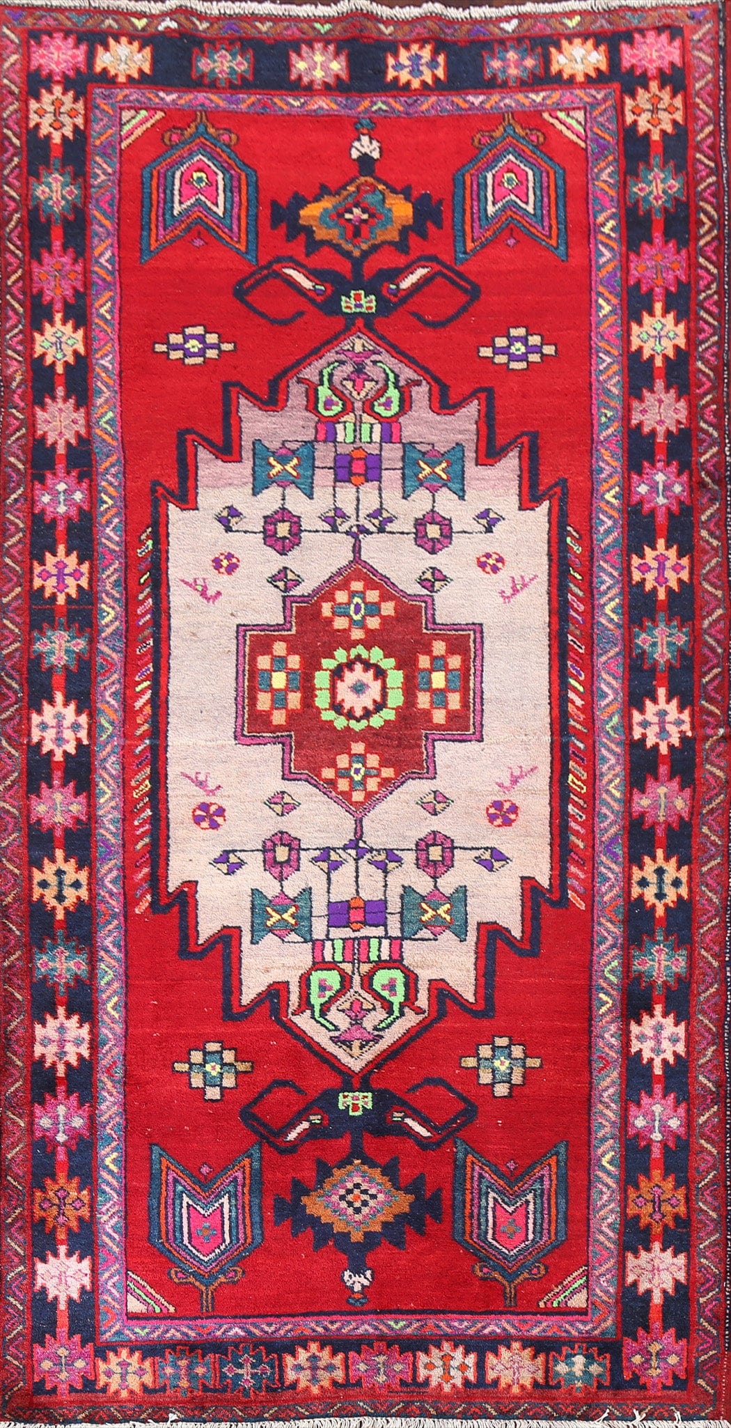 Geometric Hamedan Persian Area Rug 5x9