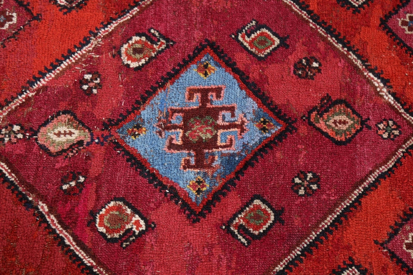 Pre-1900 Antique Vegetable Dye Afshar Persian Area Rug 4x6