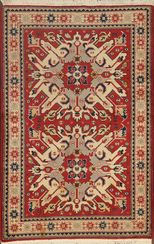 Geometric Anatolian Oriental Area Rug 4x6