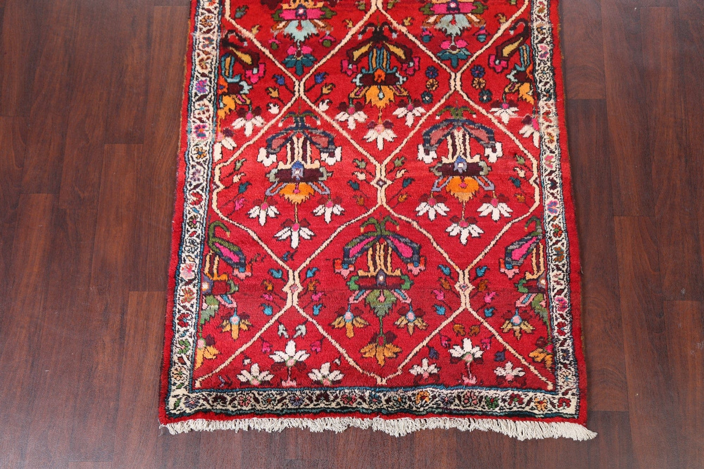 Floral Bakhtiari Persian Runner Rug 4x9