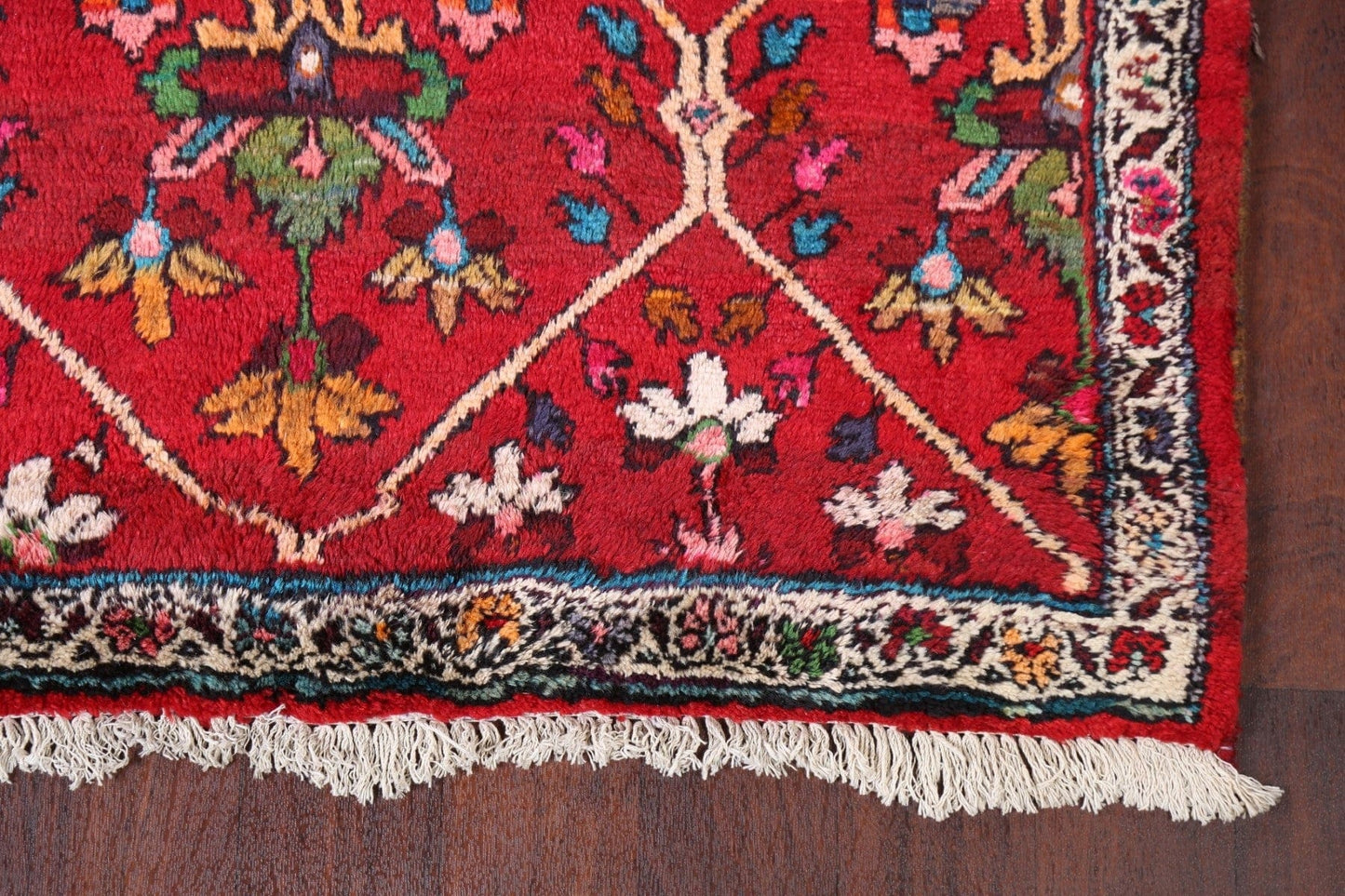 Floral Bakhtiari Persian Runner Rug 4x9