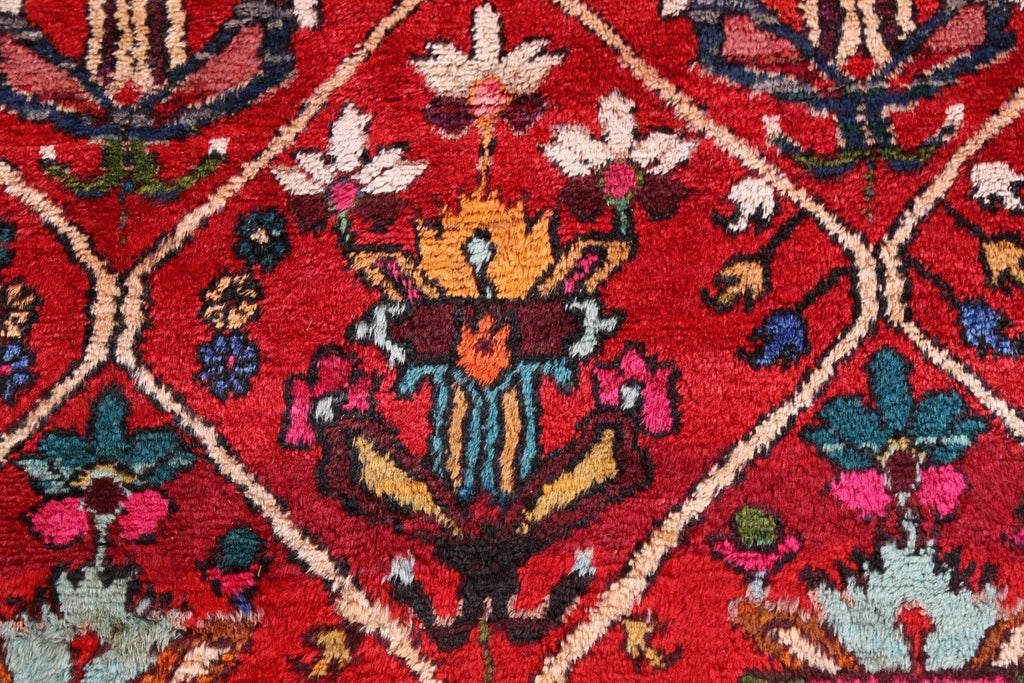 Floral Bakhtiari Persian Runner Rug 4x9