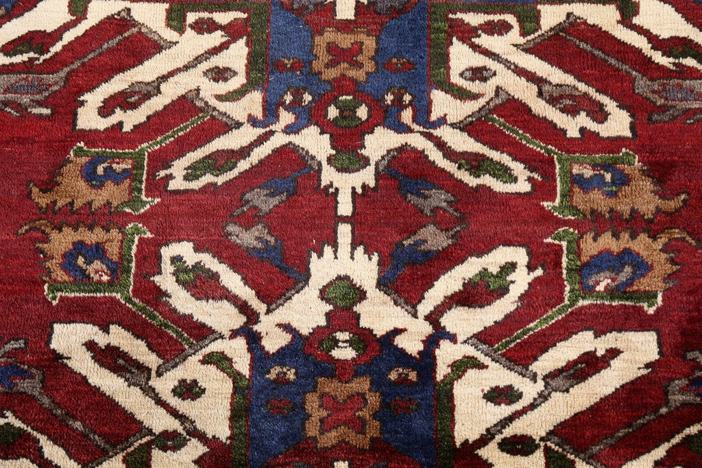 Natural Dye Geometric Anatolian Oriental Area Rug 5x6