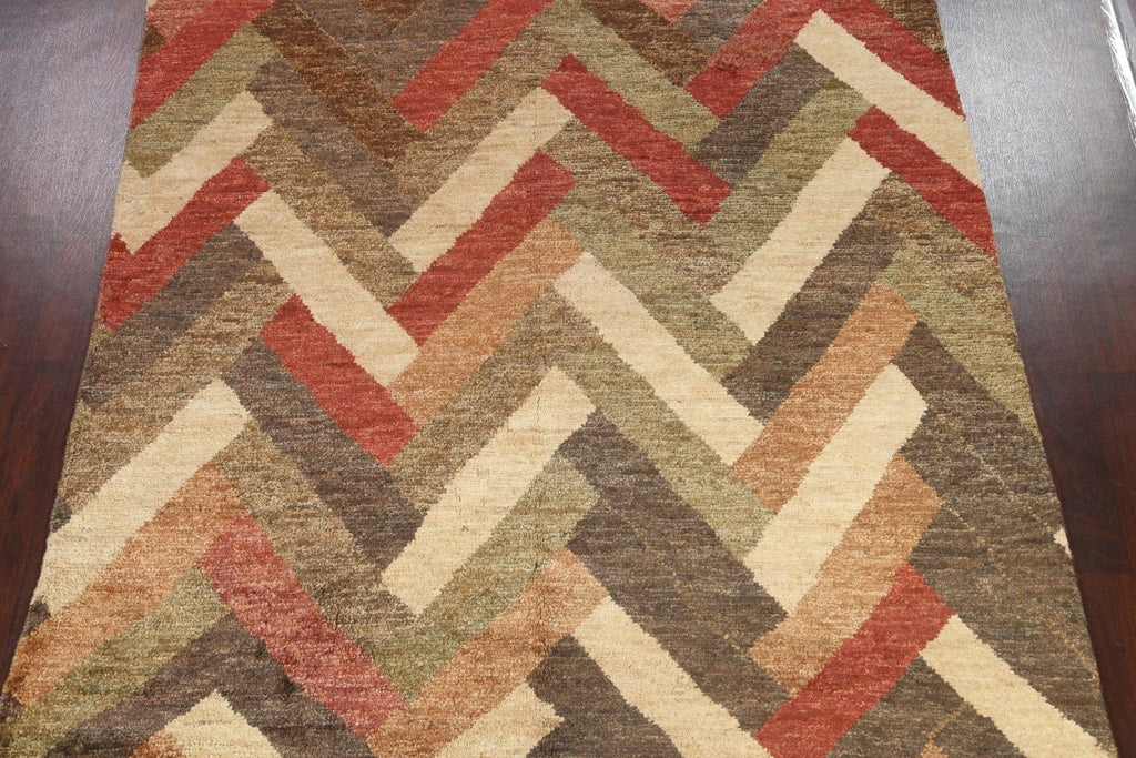 Chevron Style Modern Oriental Area Rug 8x12