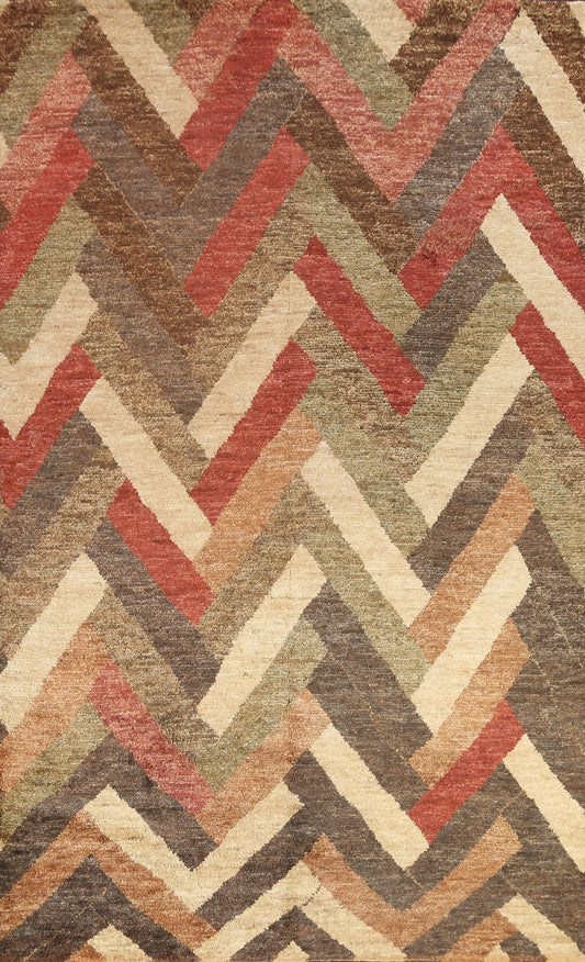 Chevron Style Modern Oriental Area Rug 8x12