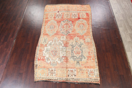 Antique Tribal Moroccan Oriental Area Rug 6x11