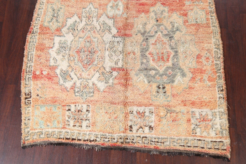 Antique Tribal Moroccan Oriental Area Rug 6x11