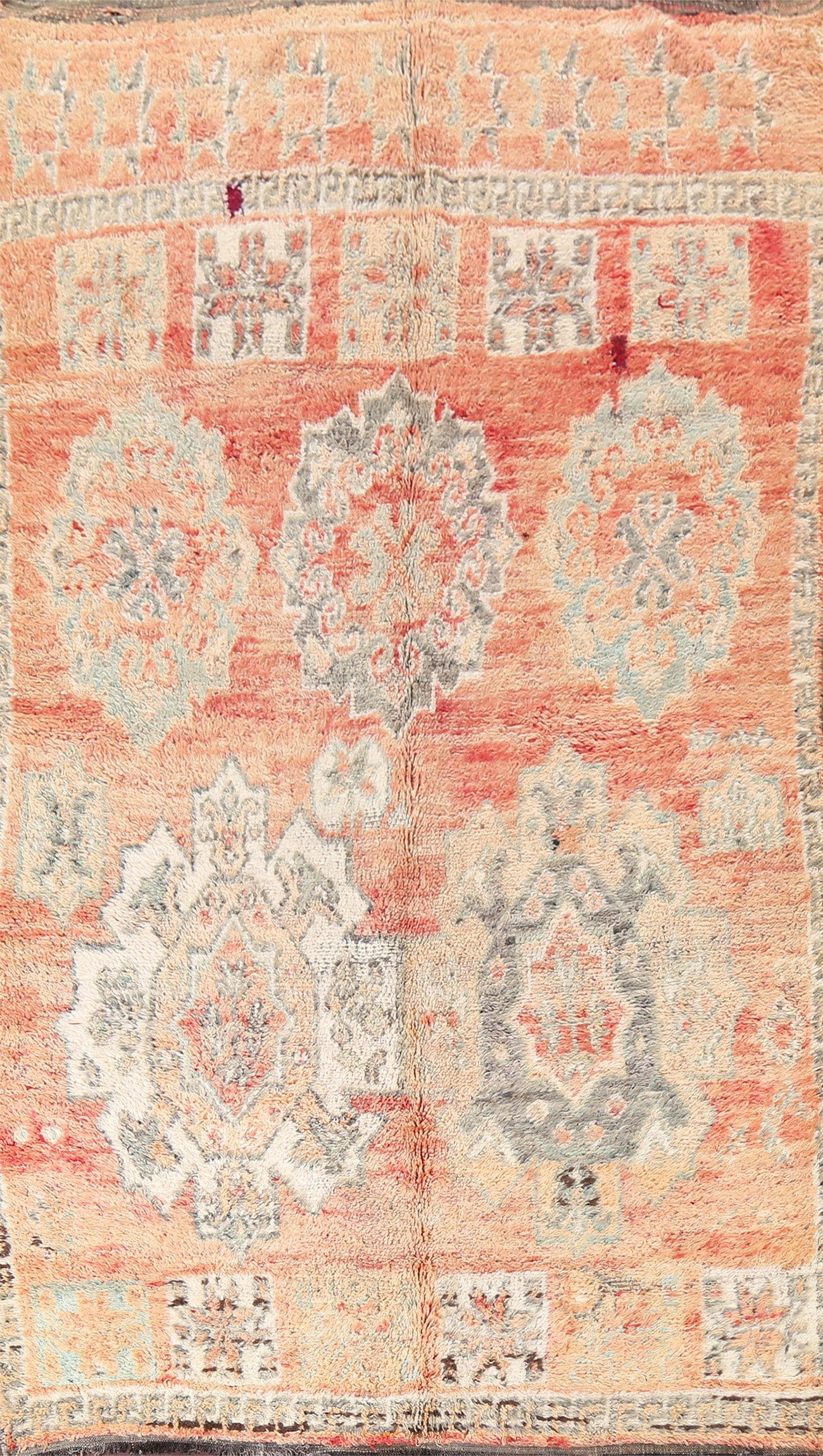 Antique Tribal Moroccan Oriental Area Rug 6x11