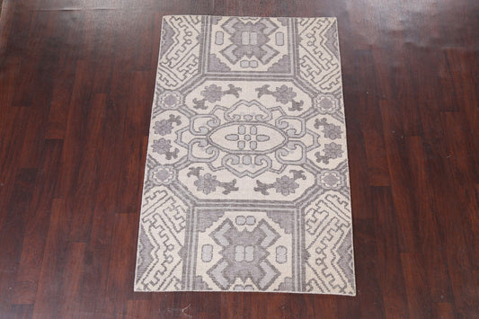 Geometric Distressed Area Rug 4x6