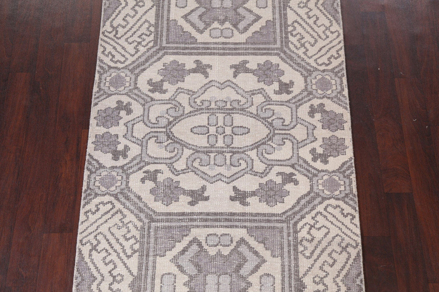 Geometric Distressed Area Rug 4x6