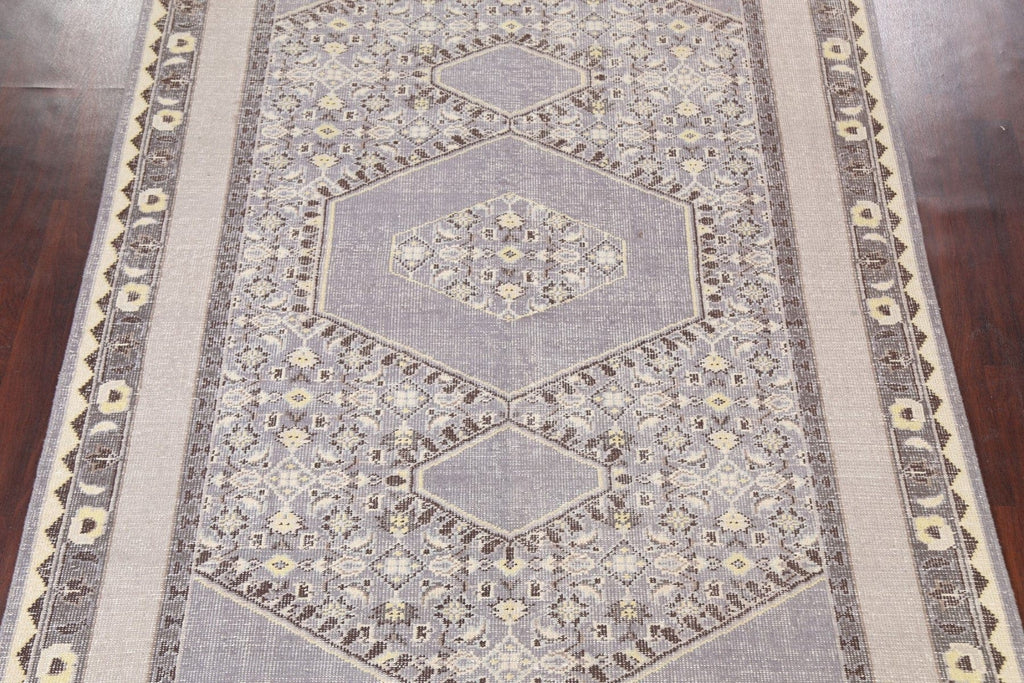 Geometric Oushak Distressed Area Rug 8x11