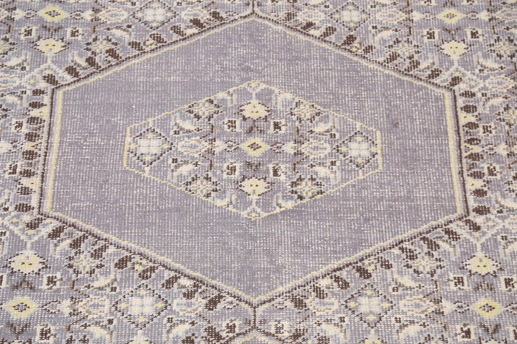 Geometric Oushak Distressed Area Rug 8x11