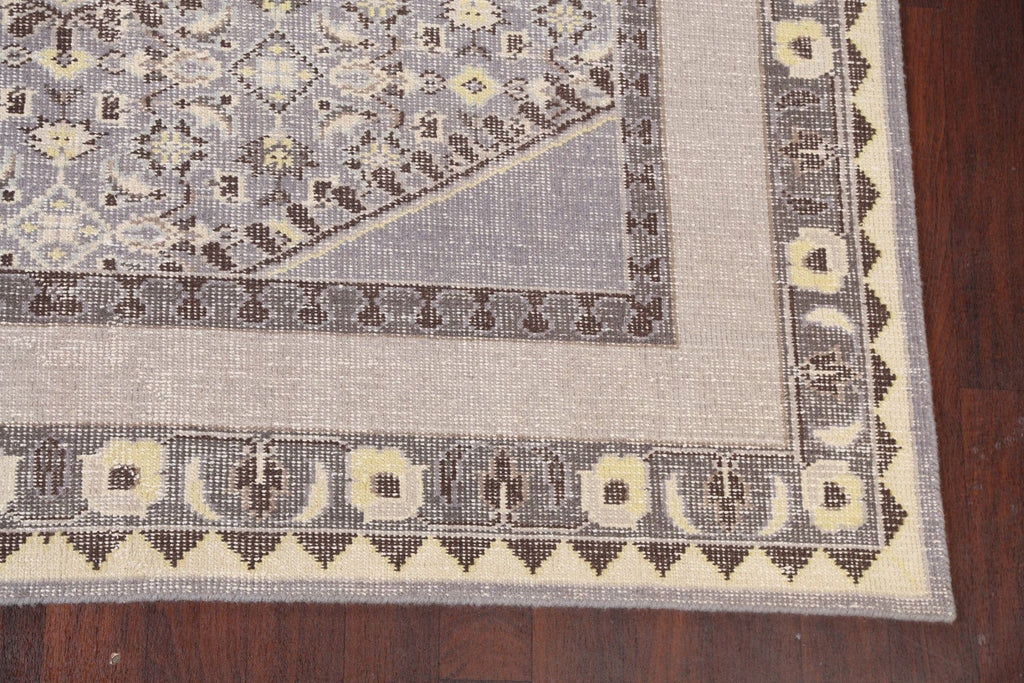 Geometric Oushak Distressed Area Rug 8x11