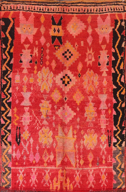 Tribal Moroccan Oriental Area Rug 6x8