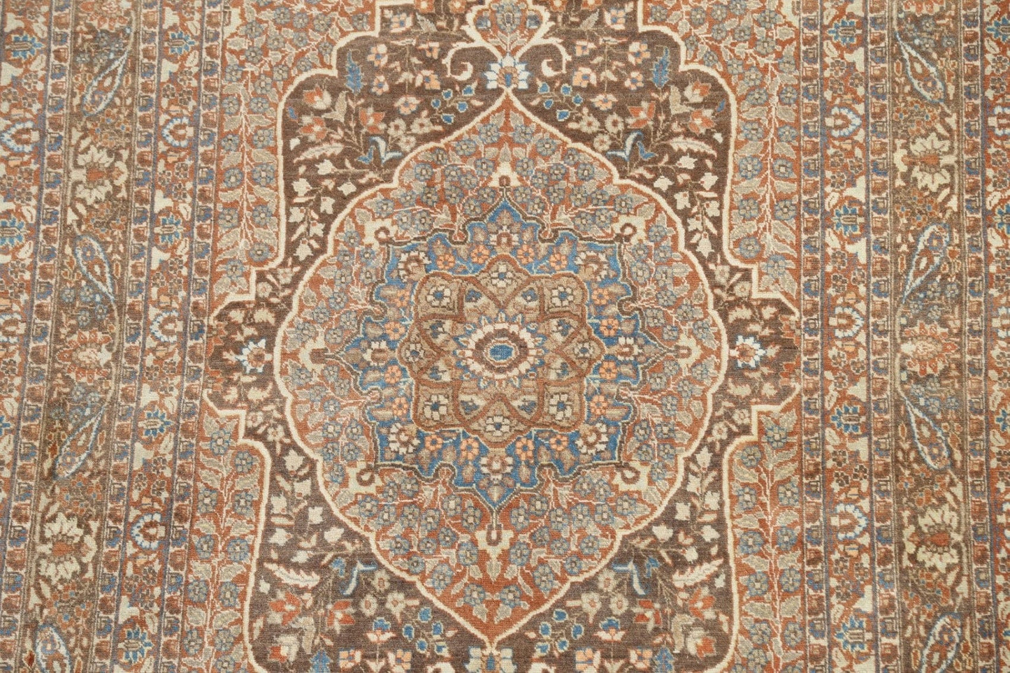 Pre-1900 Antique Vegetable Dye Tabriz Haj Jalili Persian Area Rug 5x6