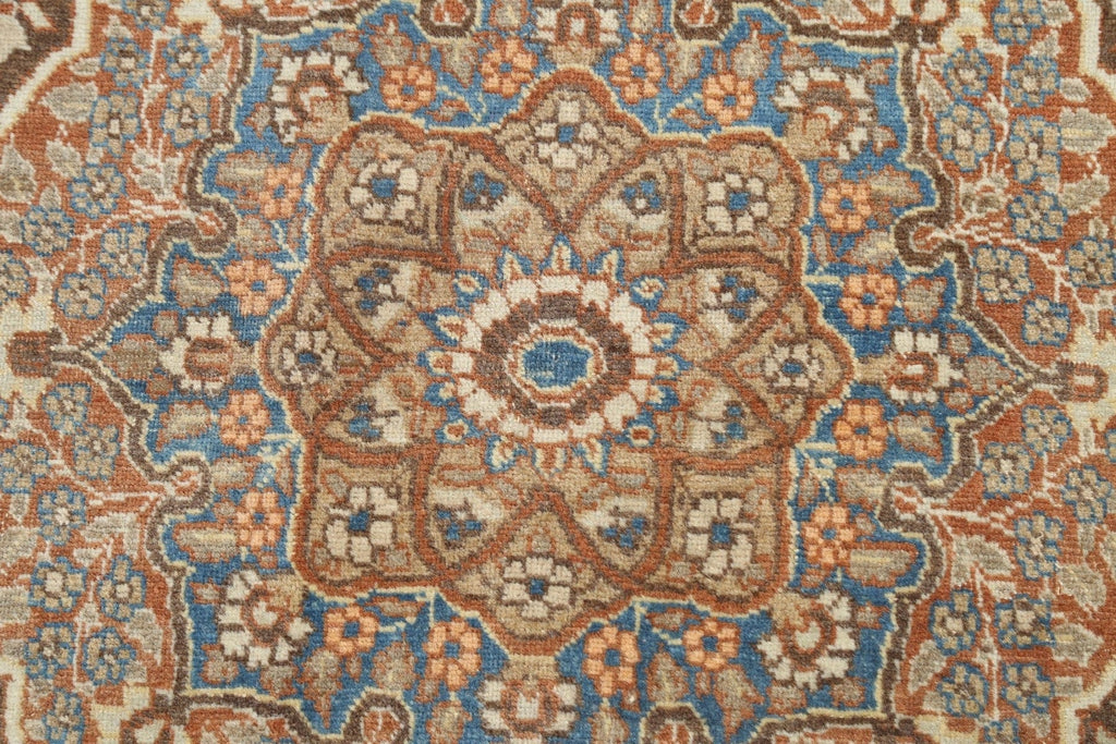 Pre-1900 Antique Vegetable Dye Tabriz Haj Jalili Persian Area Rug 5x6