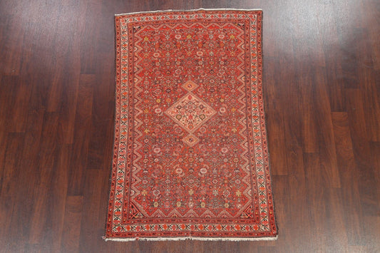 Pre-1900 Antique Vegetable Dye Malayer Persian Area Rug 4x6