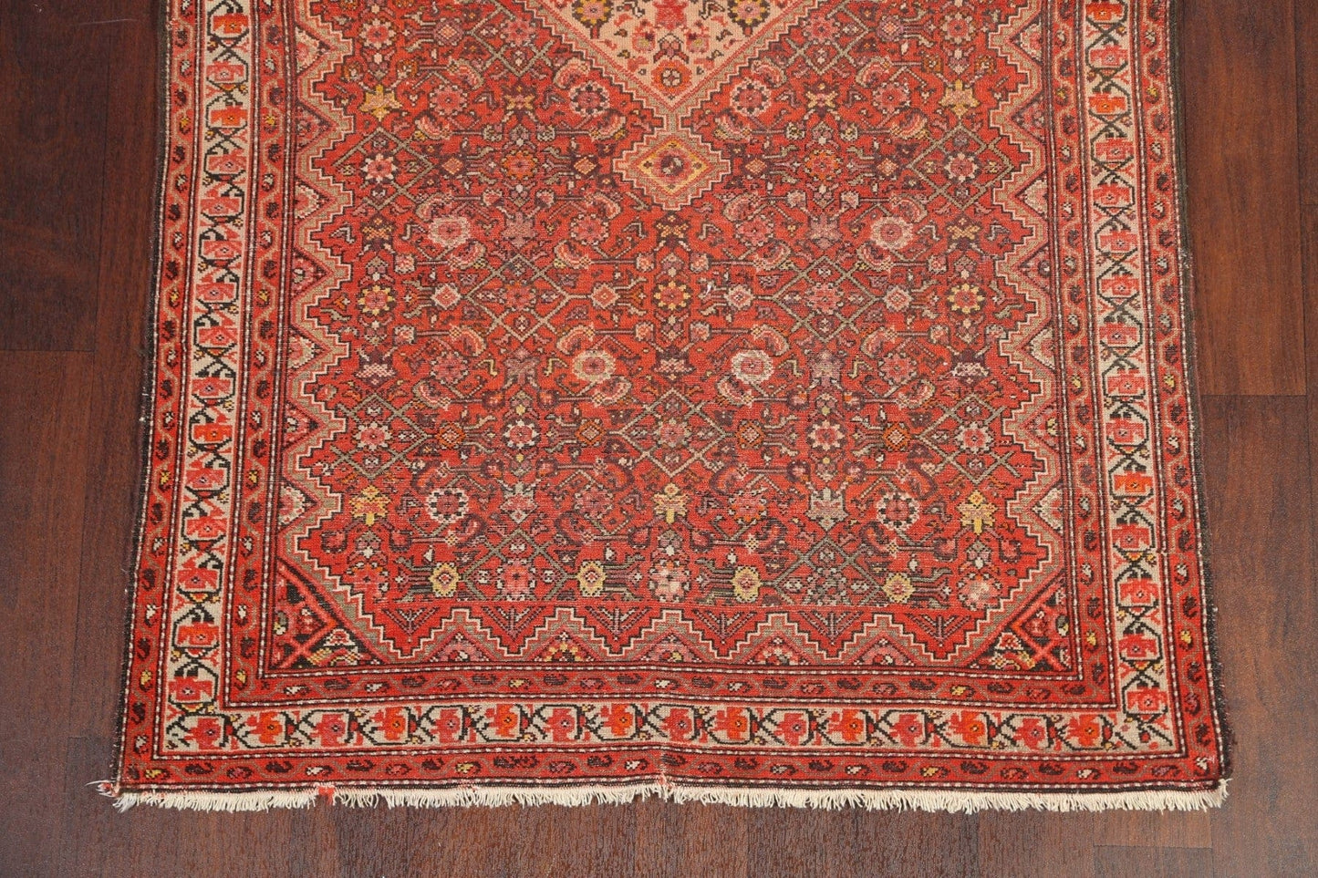 Pre-1900 Antique Vegetable Dye Malayer Persian Area Rug 4x6